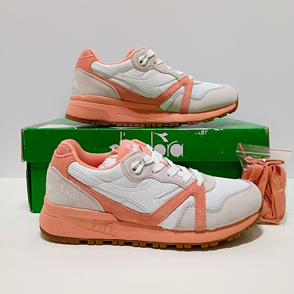 Diadora N9000 III Peach Pink Coral Men's Casual Trainer Sneakers
